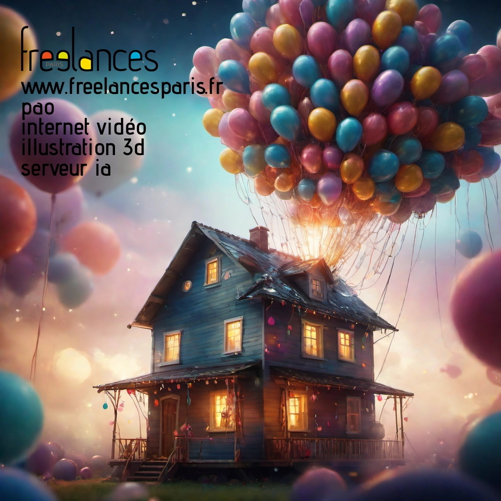 Pao mise en page internet vidéo illustration 3d serveur IA générative AI freelance paris studio de création magazines mqcjx210